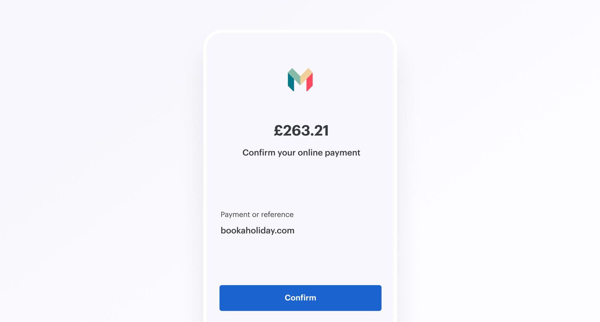 The shopper is asked to confirm their payment